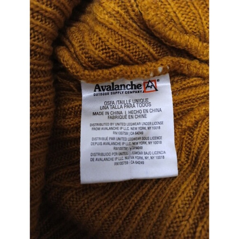 Avalanche Outdoor Supply Winter Cuff Beanie Hat ONE SIZE Dark Gold Brown - Picture 5 of 5